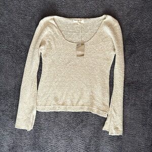 Indigo Luna Long Sleeve Paloma Sweater Cloud Cream Size Natural Fibers M/L